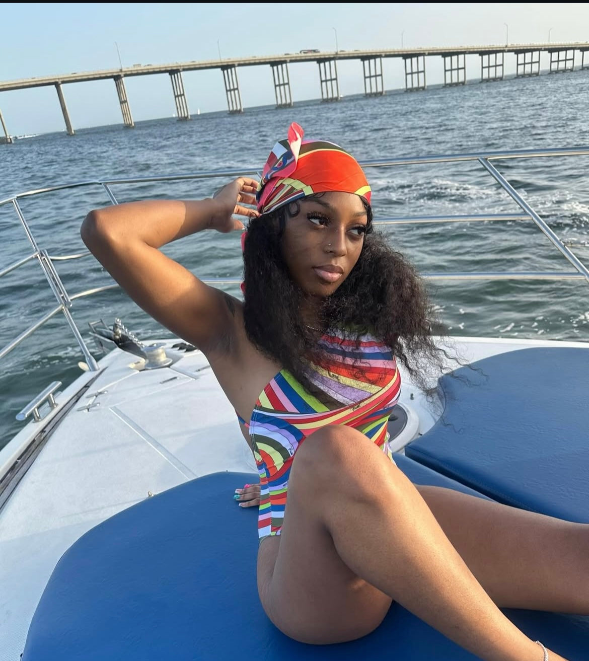 Tropical Dreams Pucci One-Piece Swimsuit & Scarf Set